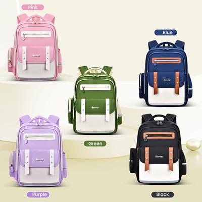 Children's Backpack,British Style Burden-reducing Schoolbag,Primary Middle School Bags with Removable Waist Protection Belt