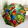 1pc Parrot Automatic Folding Umbrella, Lightweight Retractable Compact Travel Umbrella, 8-Rib Sturdy Frame038