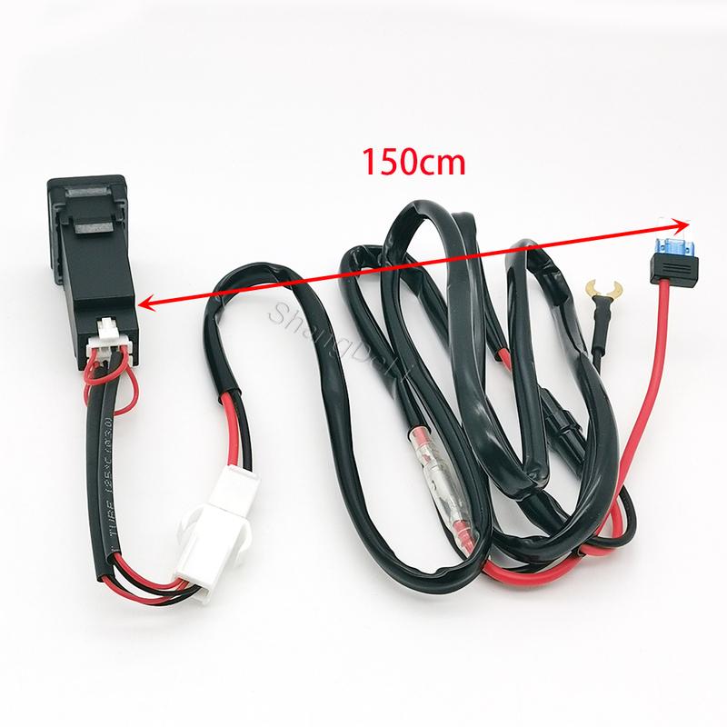 White Led Fit for For Toyota New LC120 Prado Fuse Box Connector Car Type-C PD QC3.0 Dual Phone Charging Adapter Charger Socket