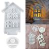 Snow House Candlestick Silicone Mold Epoxy Resin Candle Stand Molds Gypsum Candle Holder Mould Home Decorations Mold