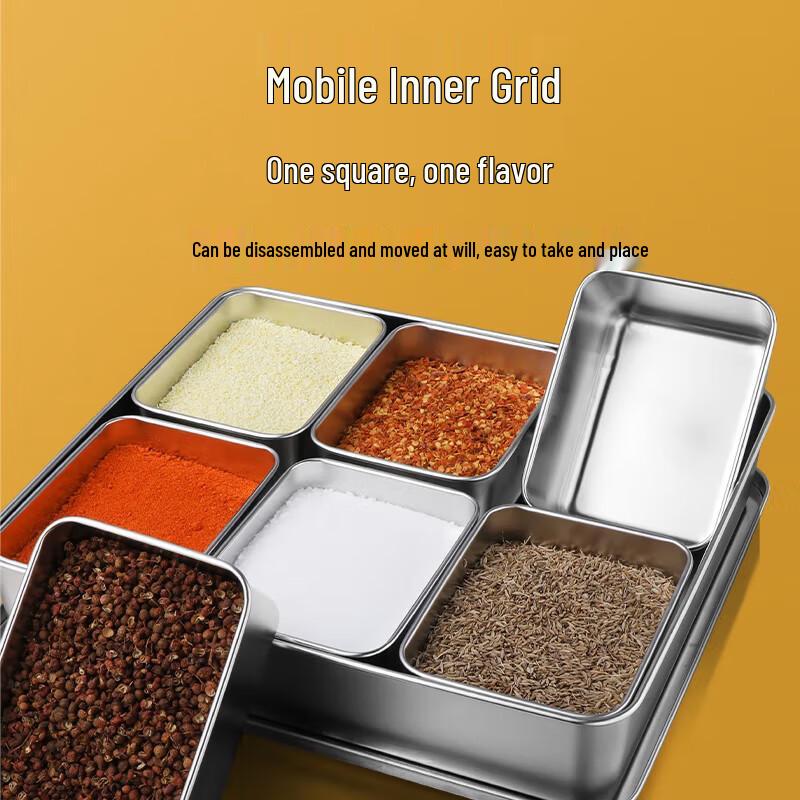 Commercial Stainless Steel Square Seasoning Box