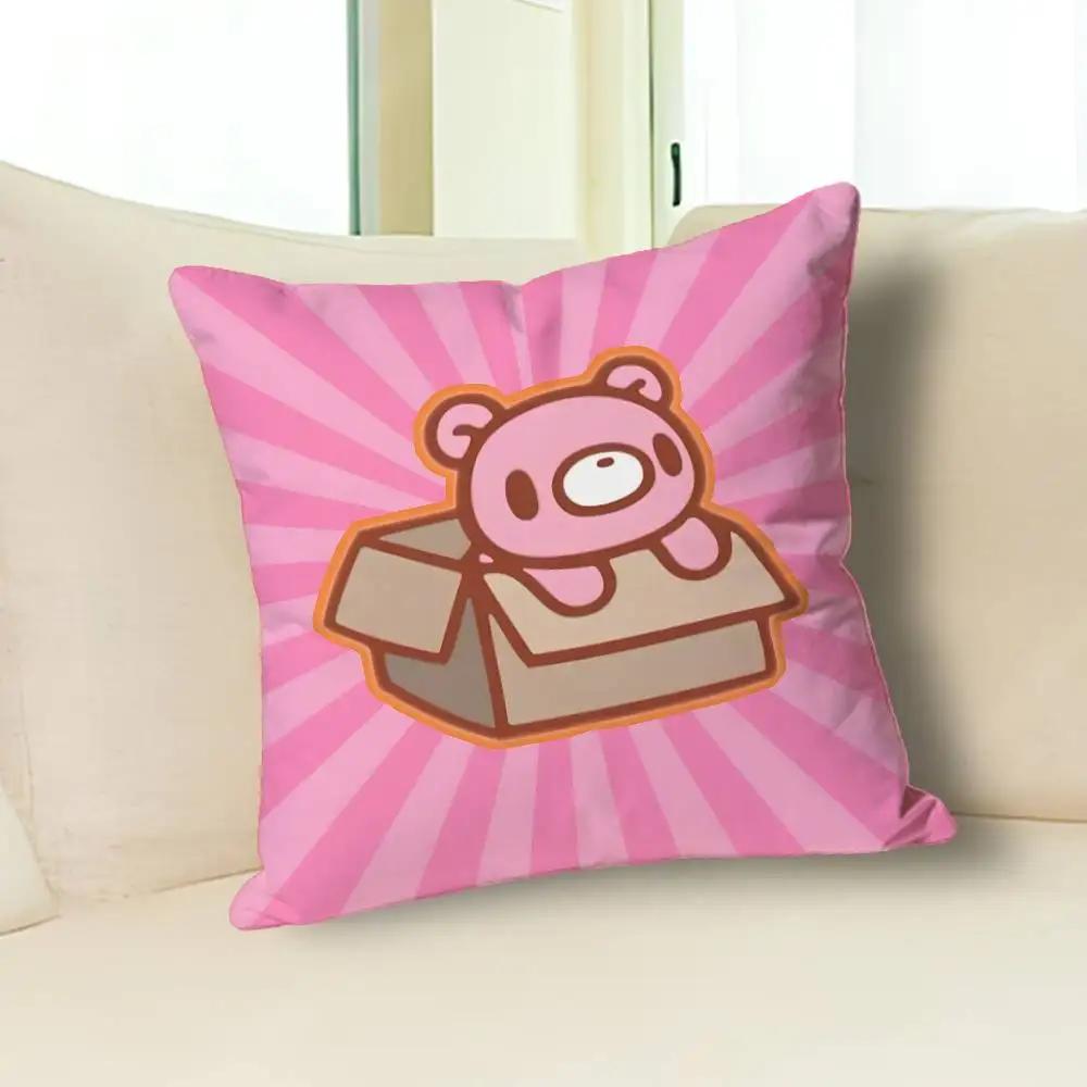 Kawaii G-Gloomys Pink Bear Pillow Cases for Bedroom Living Room Sofa Home Decor Polyester Cushion Cover with Zipper