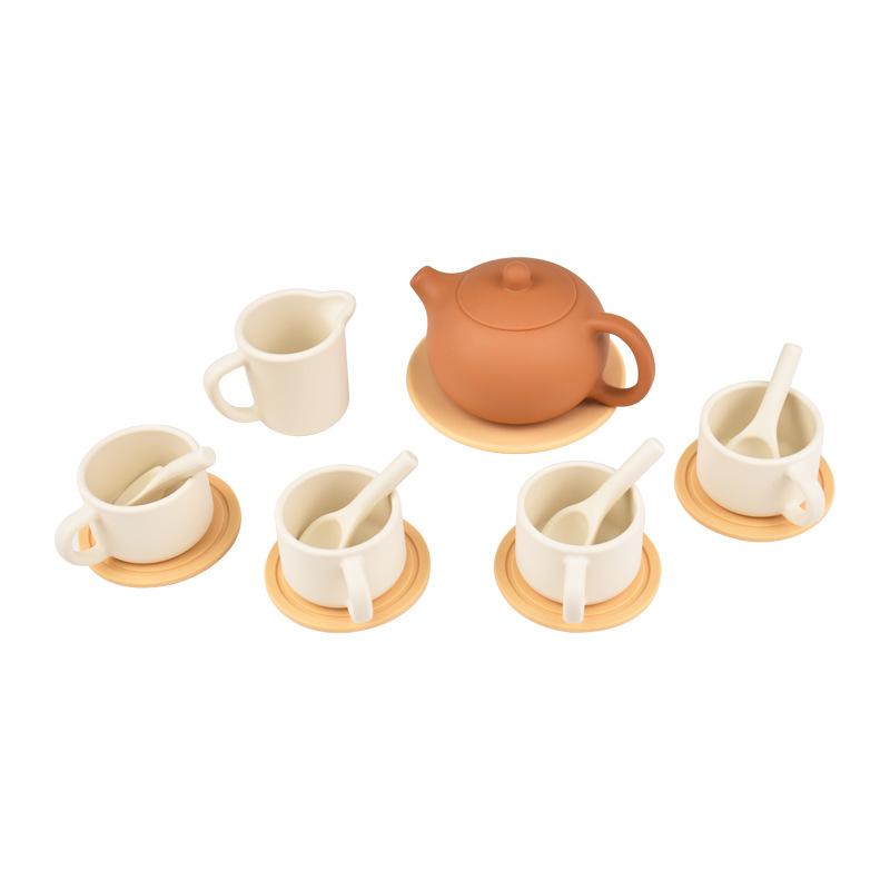 Children'S Play House Toy Set Early Education Mini Tea Set Simulation Teapot Silicone Kitchen Small Toy