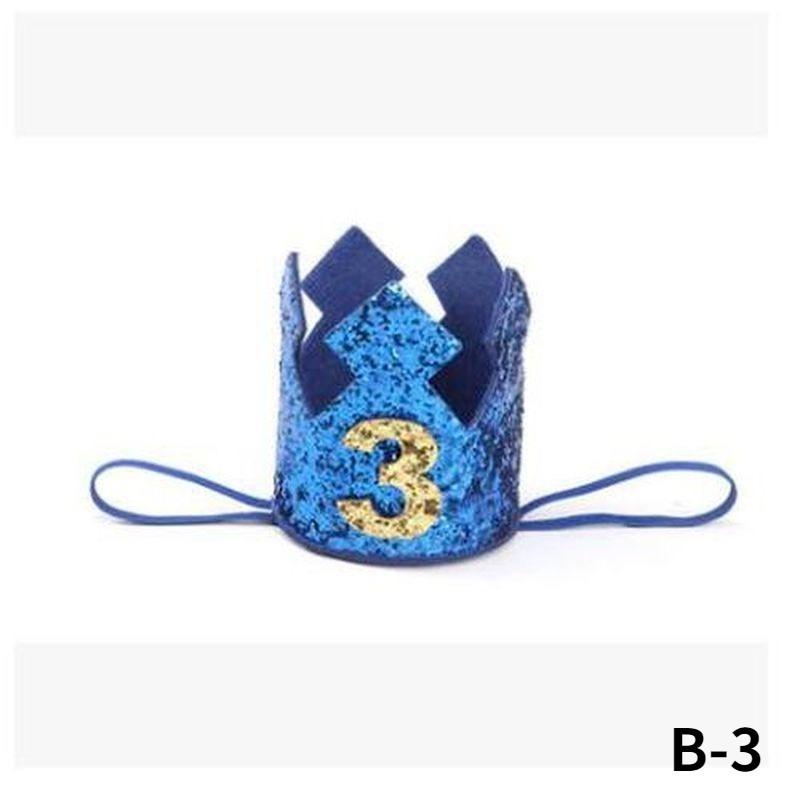 Creative Shiny Film Birthday Crown, Birthday Hat, Childrens Holiday Party Supplies