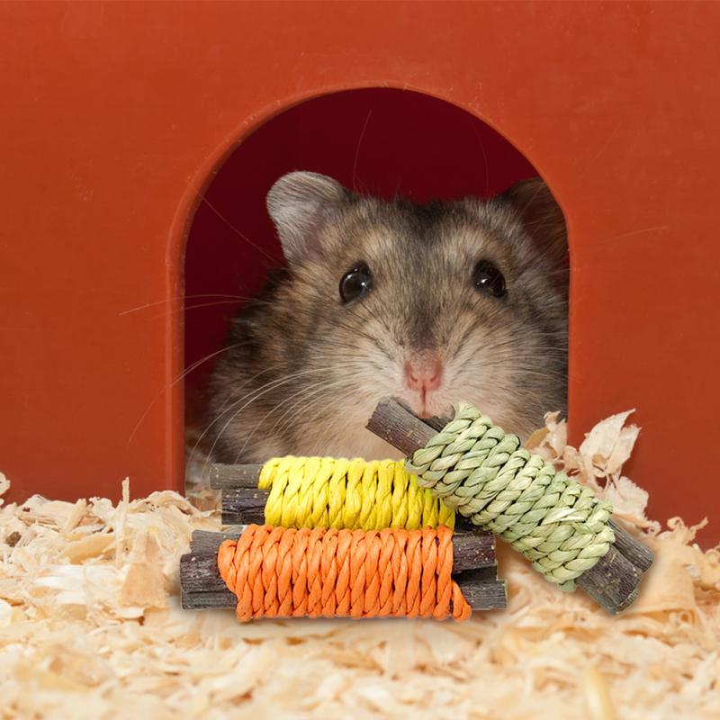 Pet Molar Stick Teeth Grinding Toys Bite-resistant Chew Toy For Rabbit Hamster Chinchilla Guinea