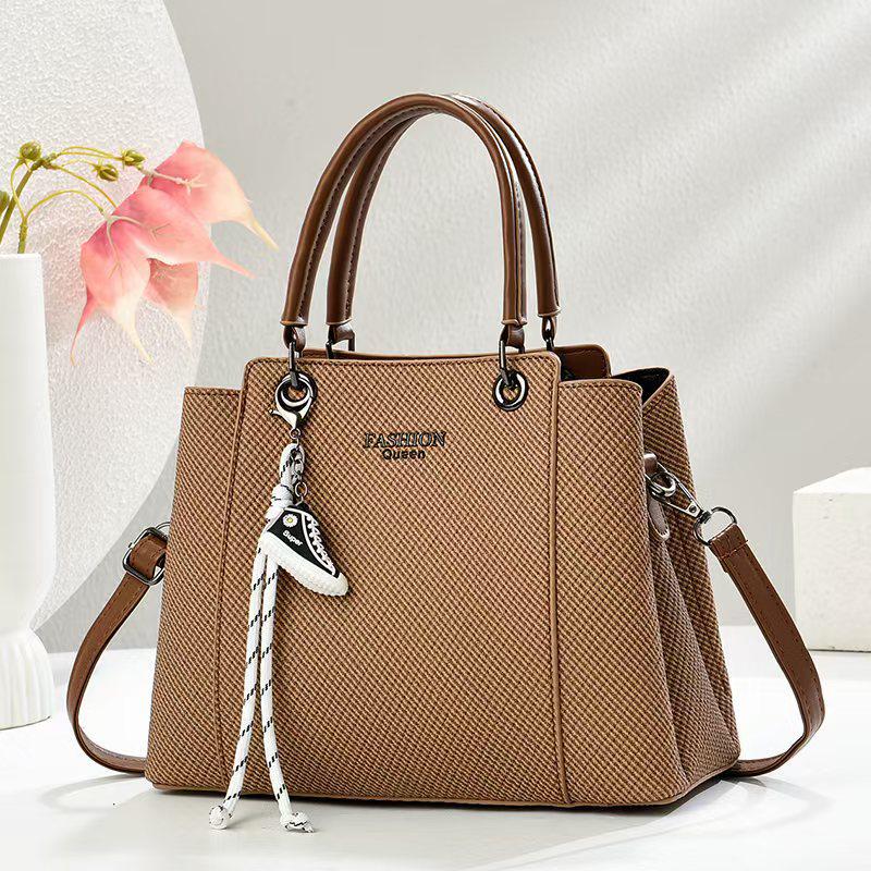 

Роскошная женская текстурированная сумка-кроссбоди большой вместимости 2025 - Элегантный стиль для современной мамы глубокий/хаки