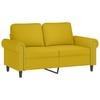 Vidaxl 3-Piece Lounge Set, Upholstered In Velvet, Yellow