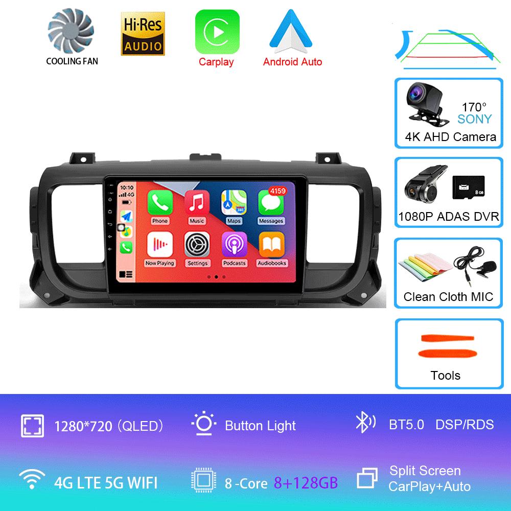 Android 14 Carplay For Citroen Jumpy III 3 SpaceTourer 1 For Peugeot Expert 3 2016 2017 2018 - 2021 Multimedia Player Car Radio
