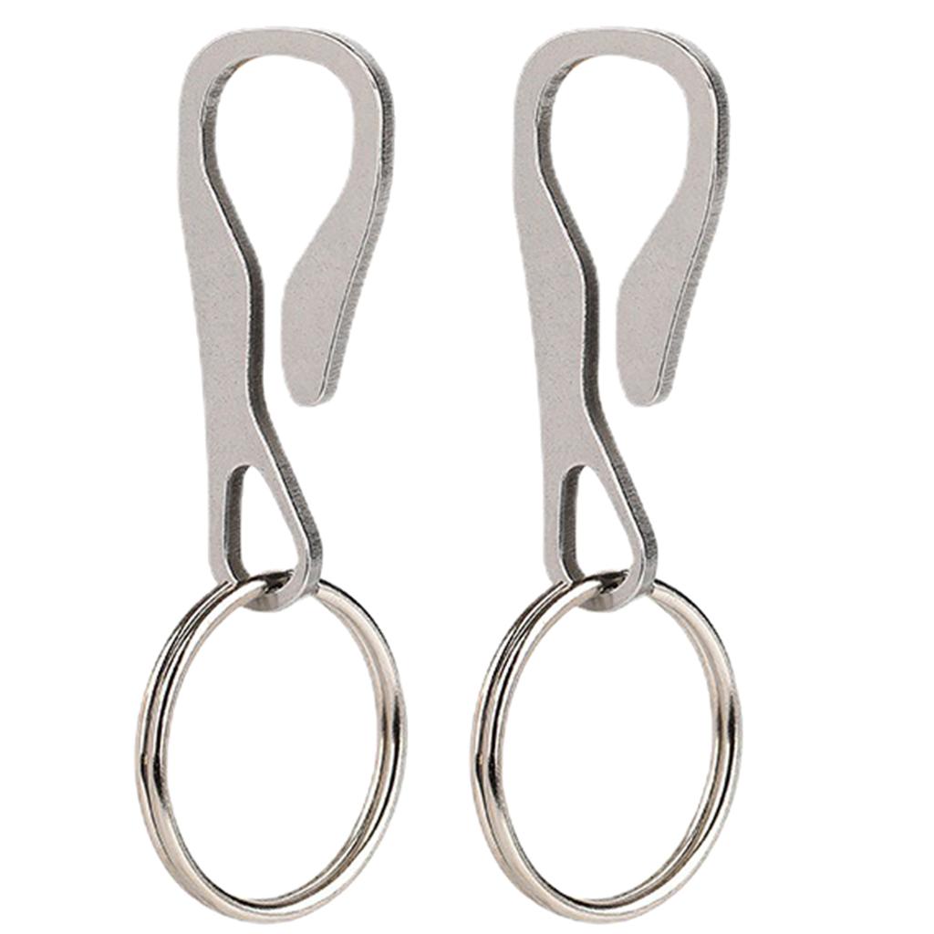 Multifunctional Belt Key Holder Small Keychain Hook Lightweight Keyring Clasp Money Clip Stainless Steel Keychain Clip
