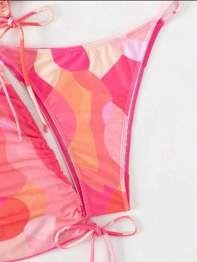 2024 European & American Tie-Dye Sexy Bikini Set for Women - Four-Piece Swimsuit