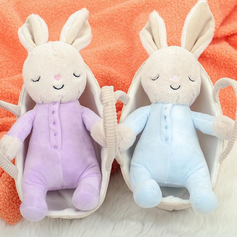 Adorable Sleeping Bunny Plush Doll For Kids Soft Comforting Toy For Girls