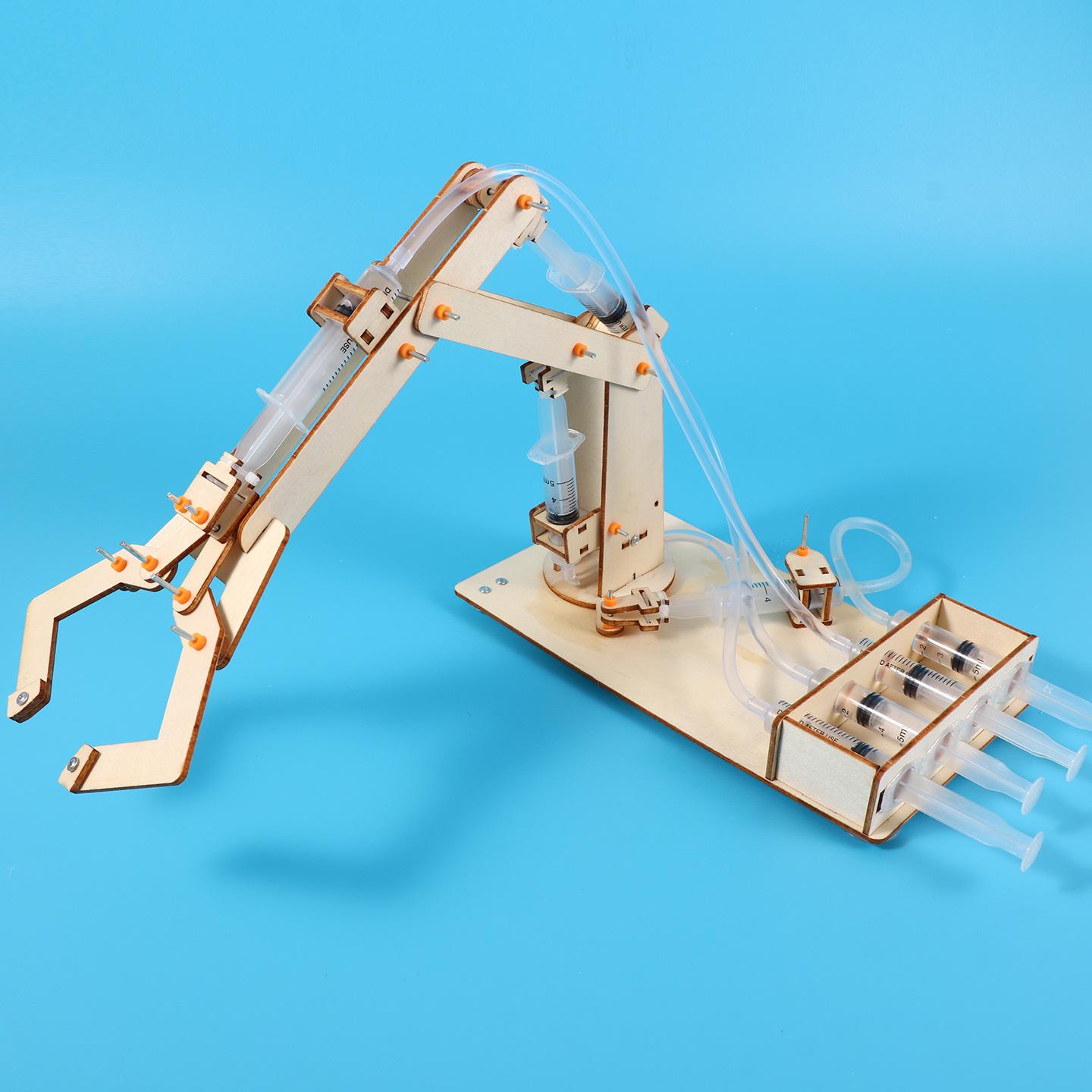 Wooden Hydraulic Arm Kit: Educational Physics Experiment for Kids Other