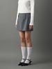 Chosyu Wool Low-Waisted Mini Skirt (Gray)