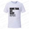 Hawk Tuah Eat Sleep Repeat Funny Meme T-shirts Unisex Tshirt Men Women's Fashion Casual Oversized T Shirt Short Sleeve Clothing
