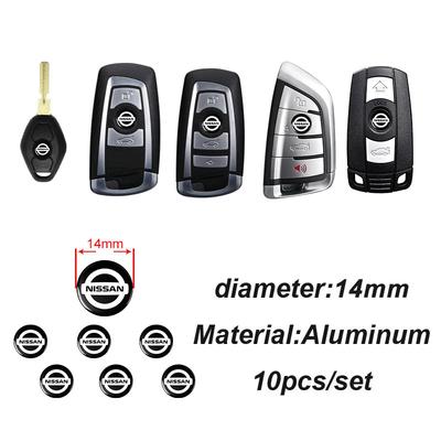 14mm Neue Auto Schlüssel Emblem Aufkleber Auto Steuerung Schlüssel Logo Zubehör Für Nismo X-Trail T32 T31 Qashqai Tiida Teana Auto Styling