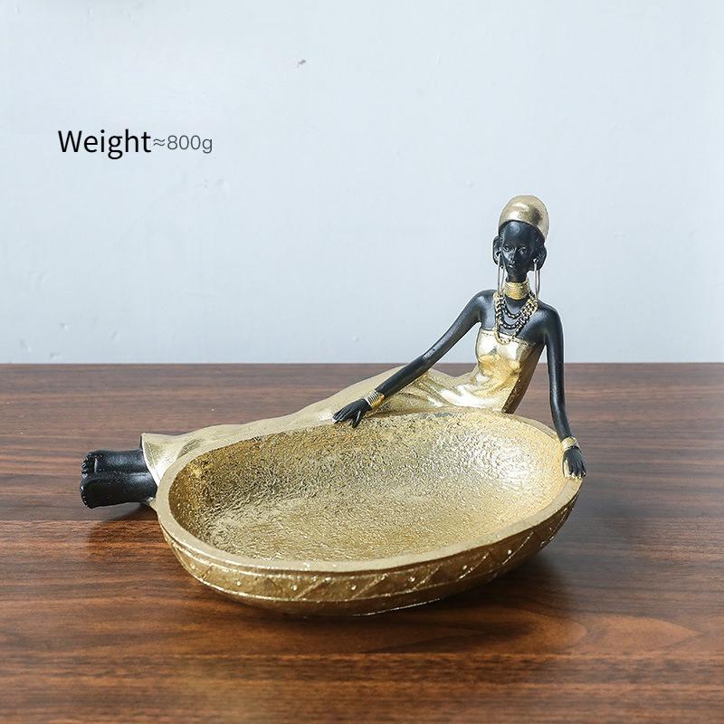 Hot Selling Retro African Figures Black Women's Ornaments Home Decor Fashionable and Classic Living Room Resin Crafts