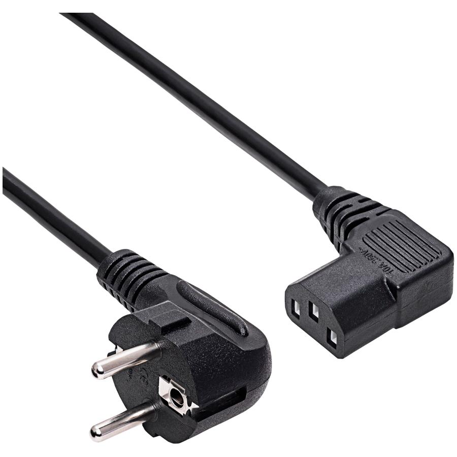 AKYGA ATX Power Cable AK-PC-12A 3 Pin Computer Angled IEC C13 CEE 7/7 3m
