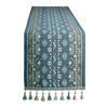 Jacquard Tischläufer Läufer, Vintage Floral Elegant Dekorativ mit Quasten für Esstisch Zuhause Party Dekor Hoch