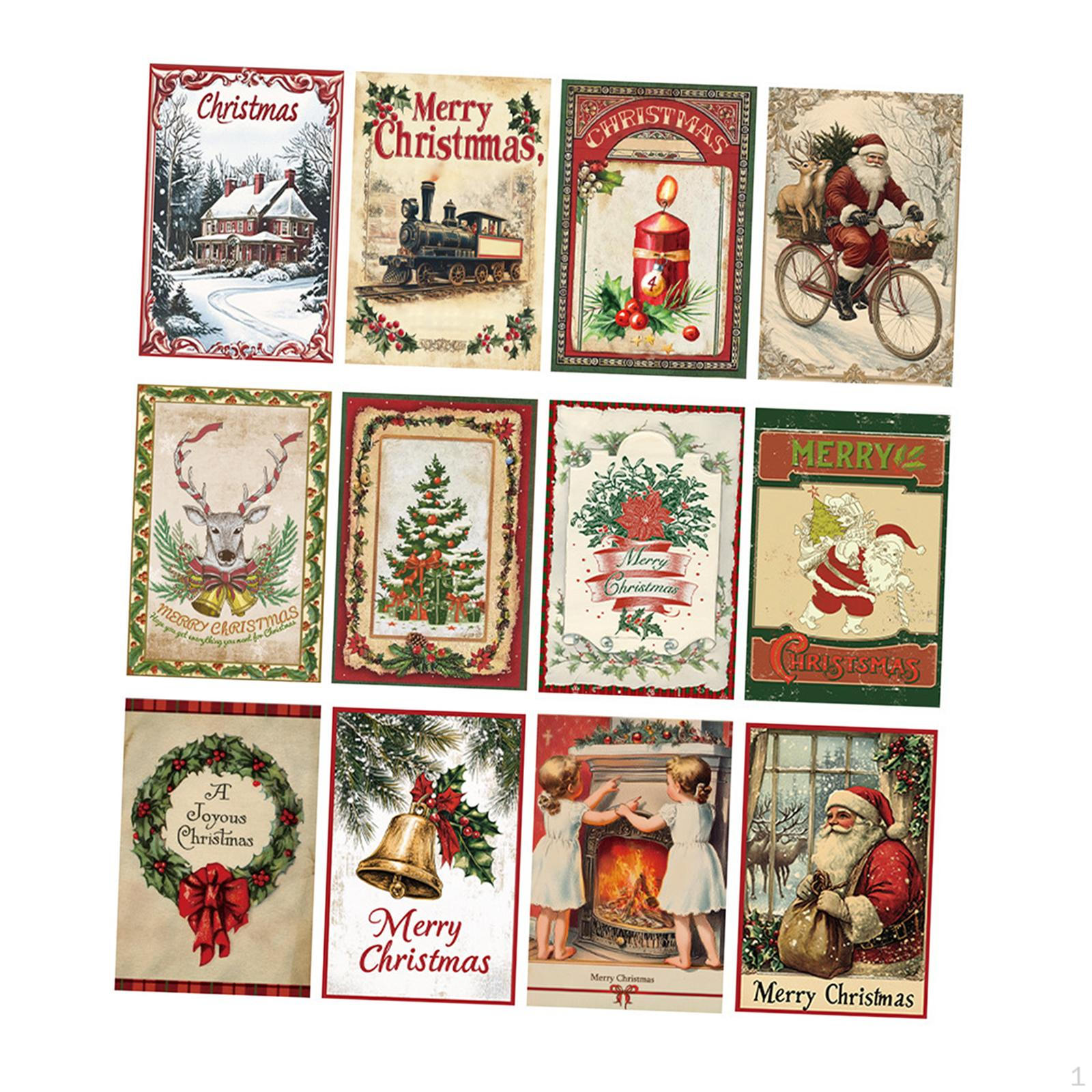

12 шт. рождественские наклейки на бутылки вина этикетка декоративная наклейка, портативная, самоклеящаяся Style C