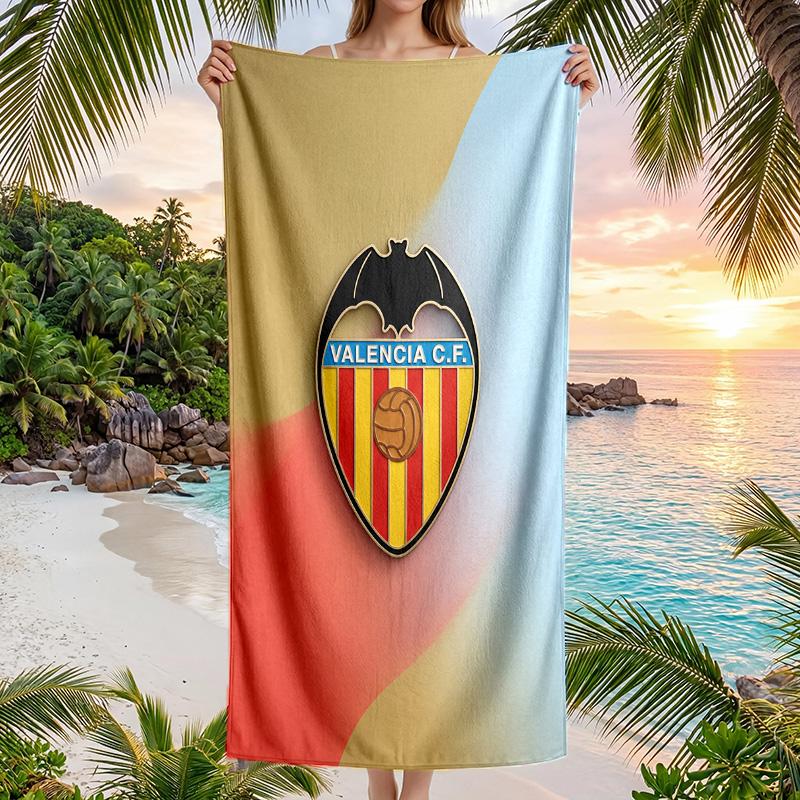 Valencia FC print Quick Dry Beach Towel Microfiber Absorbent Portable Travel Swimming Towel