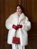 New long fox fur simulation fur winter Internet celebrity plush medium and long fur European and American style women's coat