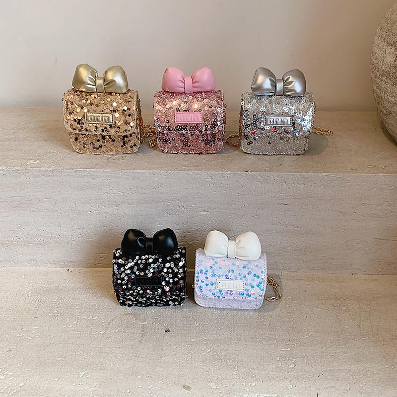 Crossbody Small Sequin Bag With Synthetic Material Trendy School Bag Girls For