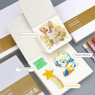Portable Thick Paper Paint Book 58 Sheets Not Transparent To Ink Draw Book Inspiration Record Tearable Sketchbook Art Lover