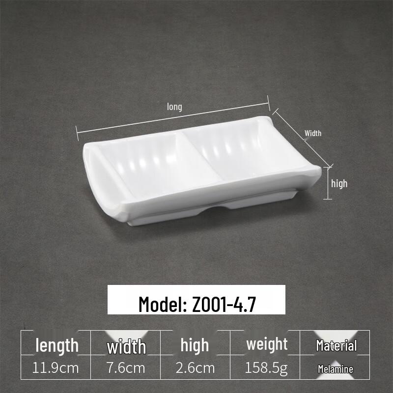 Piattini da Salse in Melamina a Doppio Scomparto Naiduo (10-Pack)