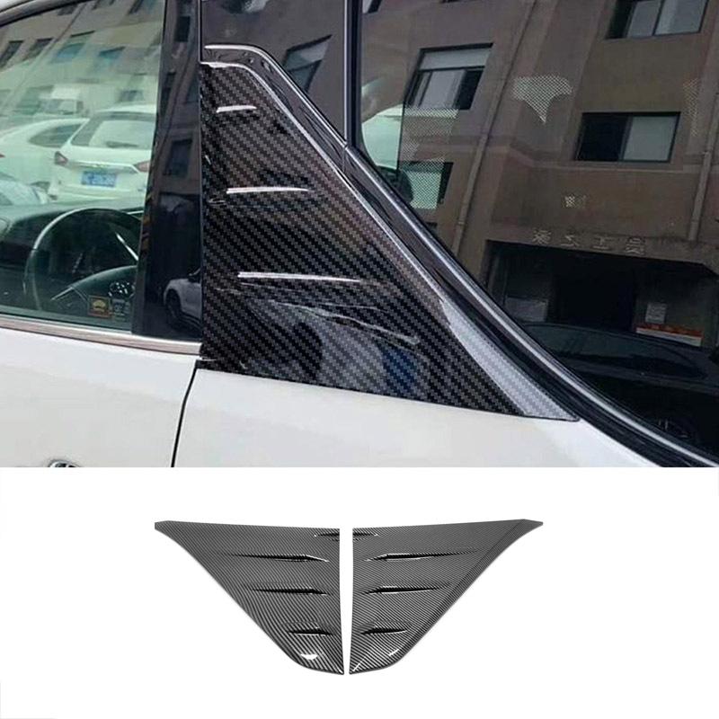 For Toyota Alphard Vellfire 30 Series 2016- ABS Carbon Car Exterior Accessories B C Pillar Trim Rear Window Quarter Cover