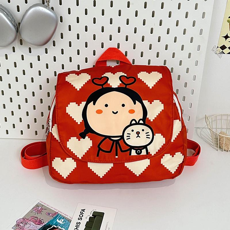 Adorable Cartoon Kids Backpack For School Lightweight Nylon Design Perfect For Boys And Girls
