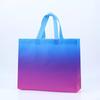 10PCS Rose Printing Packaging Shopping Bag Handle Waterproof Non Woven Fabric Gift Bags Black Clothing Store HandBag