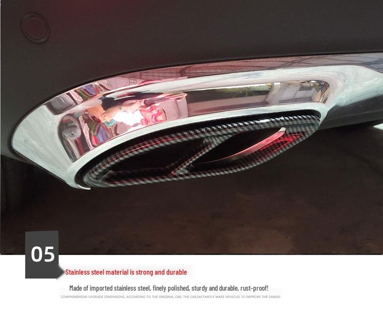 Couvercle de sortie d'échappement compatible pour Mercedes Classe A, C, E, GLC - Modification décorative à quatre sorties.
