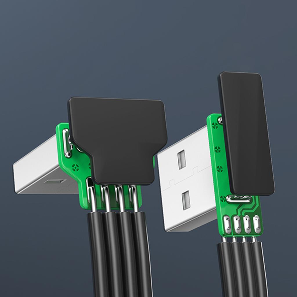 90 Degree Right Angle USB to USB 5Pin Cable with 8 Length Option Efficient Charging Supports 480Mbps Data Transfer