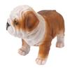 English Bulldog Puppy Statue Lifelike Resin Bulldog Sculpture for Garden Lawn Porch Decoration