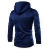 Felpe con cappuccio da uomo primavera autunno tinta unita con doppia zip felpa pullover con cappuccio da uomo slim fit sportiva da corsa casual sportiva