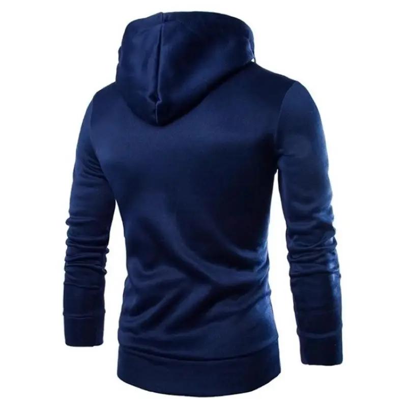 Felpe con cappuccio da uomo primavera autunno tinta unita con doppia zip felpa pullover con cappuccio da uomo slim fit sportiva da corsa casual sportiva