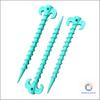 Plastic Threaded Croissant Floor Nails, Tent Nails, Canopy Nails, Spiral Outdoor Mountaineering Extended Tent Accessories, Black 10pcs.