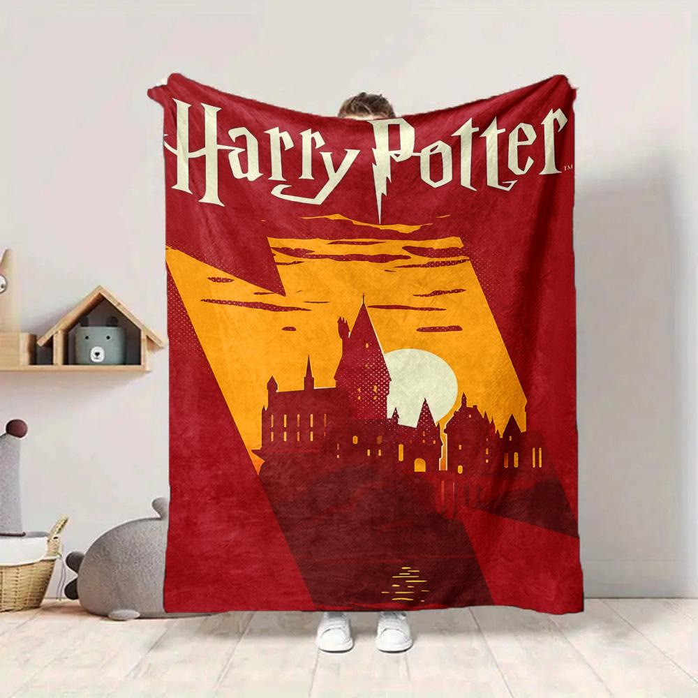 1pc Harry Potter Flannel Throw Blanket - HD Printed Lightweight Soft Warm All-Season Blanket for Sofa, Bed, Travel, Camping 096