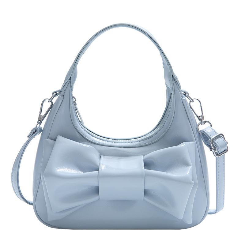 Bow Handbag Bag Women's Summer New Fashion Simple Casual Shoulder Messenger Bag