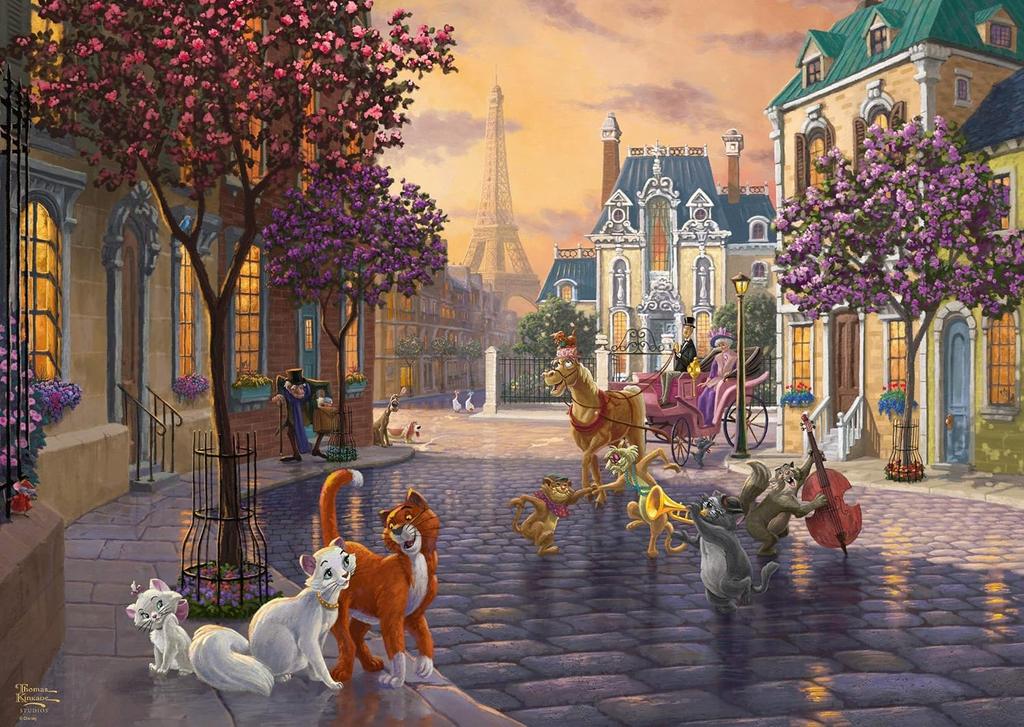 1000-Piece Disney Puzzle by Thomas Kinkade - The Aristocats Jigsaw Puzzle, Unisex, Kids & Adults, Gift, Parallel Import [Parallel Import]