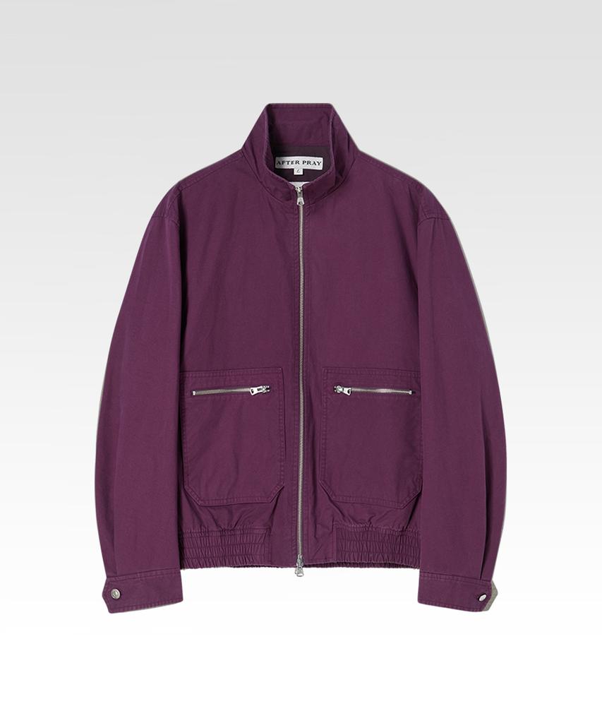 Afterpray Bella Zip-Up Washed Blouson Purple