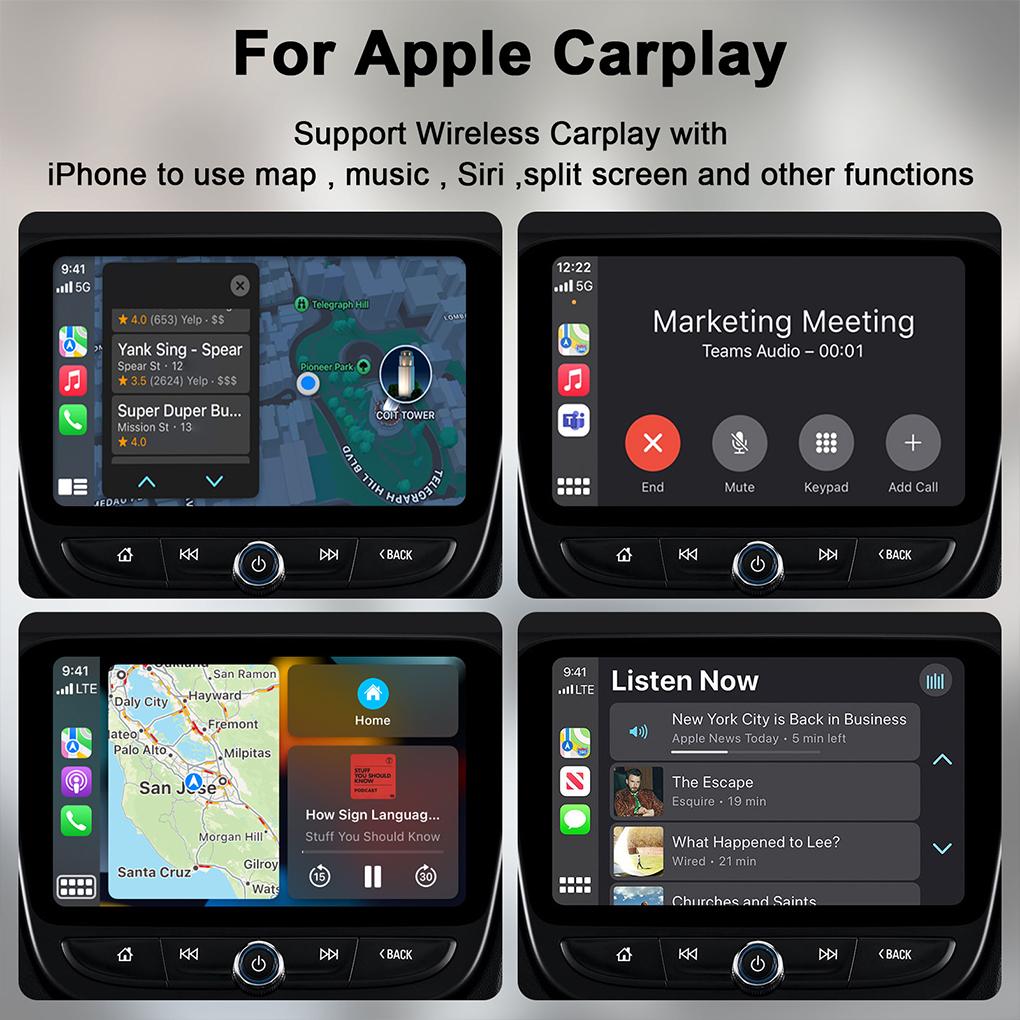 Bluetooth 5.0 für Apple CarPlay Auto-Adapter 2-in-1 Drahtlose Box Kabelgebundener zu Drahtloser Adapter Zubehör