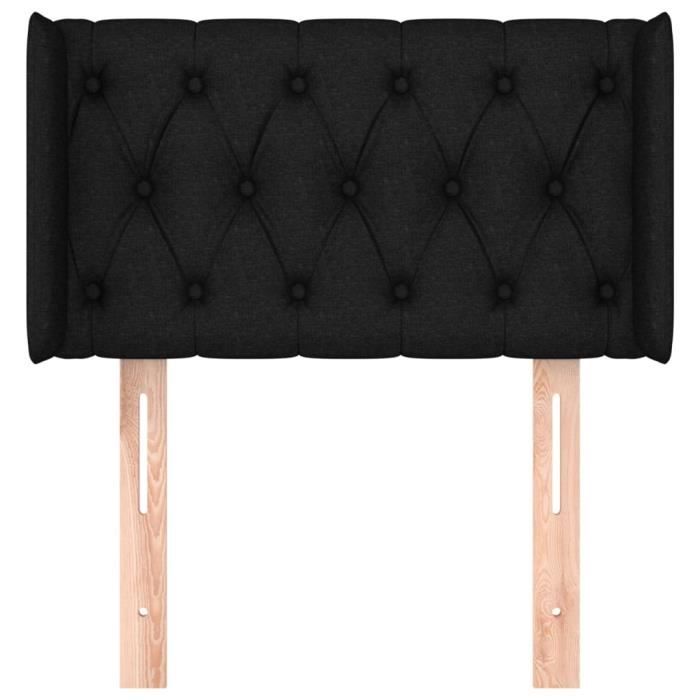VidaXL Headboard with Ears Black 83x16x78-88 Cm Fabric3119080