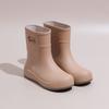 Women's Rain Shoes Rain Boots Medium Tube Velvet Warm Water Shoes Non-slip Waterproof Fashion Rubber Shoes
