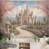 2D Flat - 2D Flat - 2D Flat Print 1pc Tapestry Pink Cherry Castle Tapestry Fairy Tale Home Decor Wall Hanging Ideal Interior Decor for Bedrooms, Livin