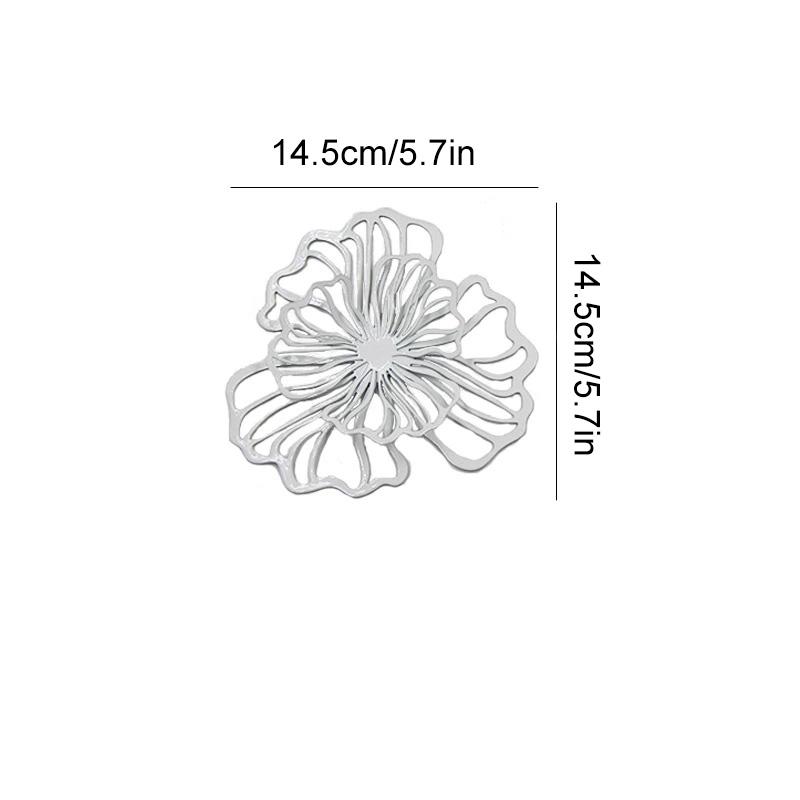 

1 шт. Многоцветный настенный подвесной декор в богемном стиле, двухслойный, декоративный, цветочный, с ажурным узором, из железа, элегантный