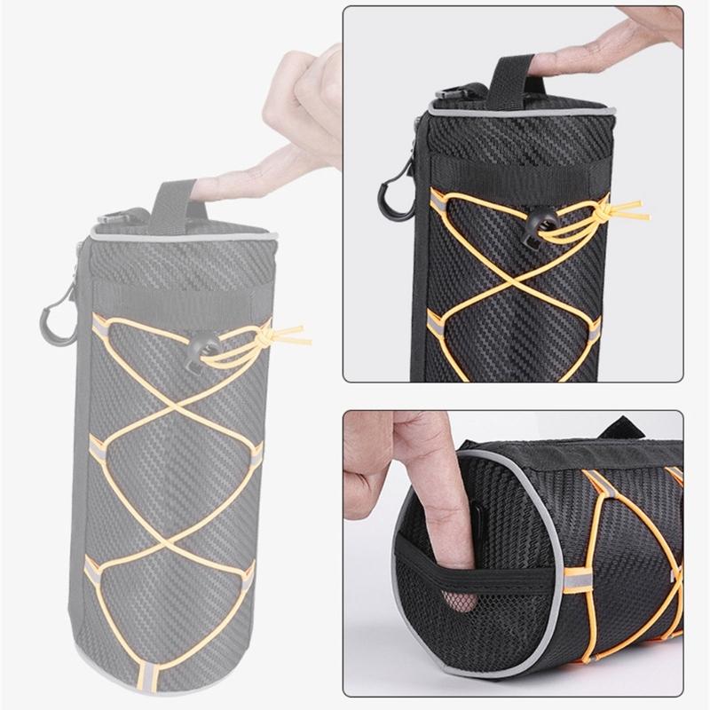 Road Bike Handlebar Bag Waterproofs Bike Front Bag Portable Cycling Pouch Large Capacity Bike Frame Tube Bag Enduring