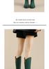 Women's Fashionable Waterproof High-Top Rain Boots: Non-Slip, Plush, Warm, Versatile Outdoor Work Shoes (Korean Style)
