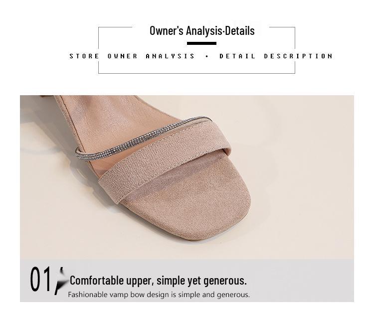 2026 Black Chunky Heel Sandals: Women's Simple Single Strap Versatile High Heels for Summer Skirts