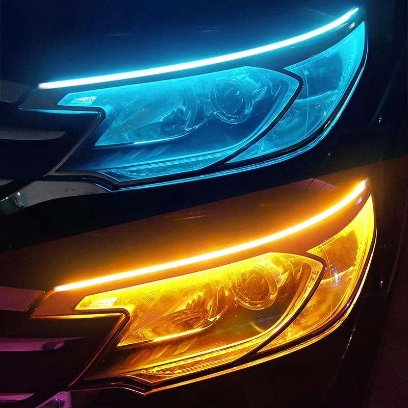 

2 шт./лот светодиодные DRL автомобиля дневные ходовые огни полосы авто фары указатели поворота тормозные огни